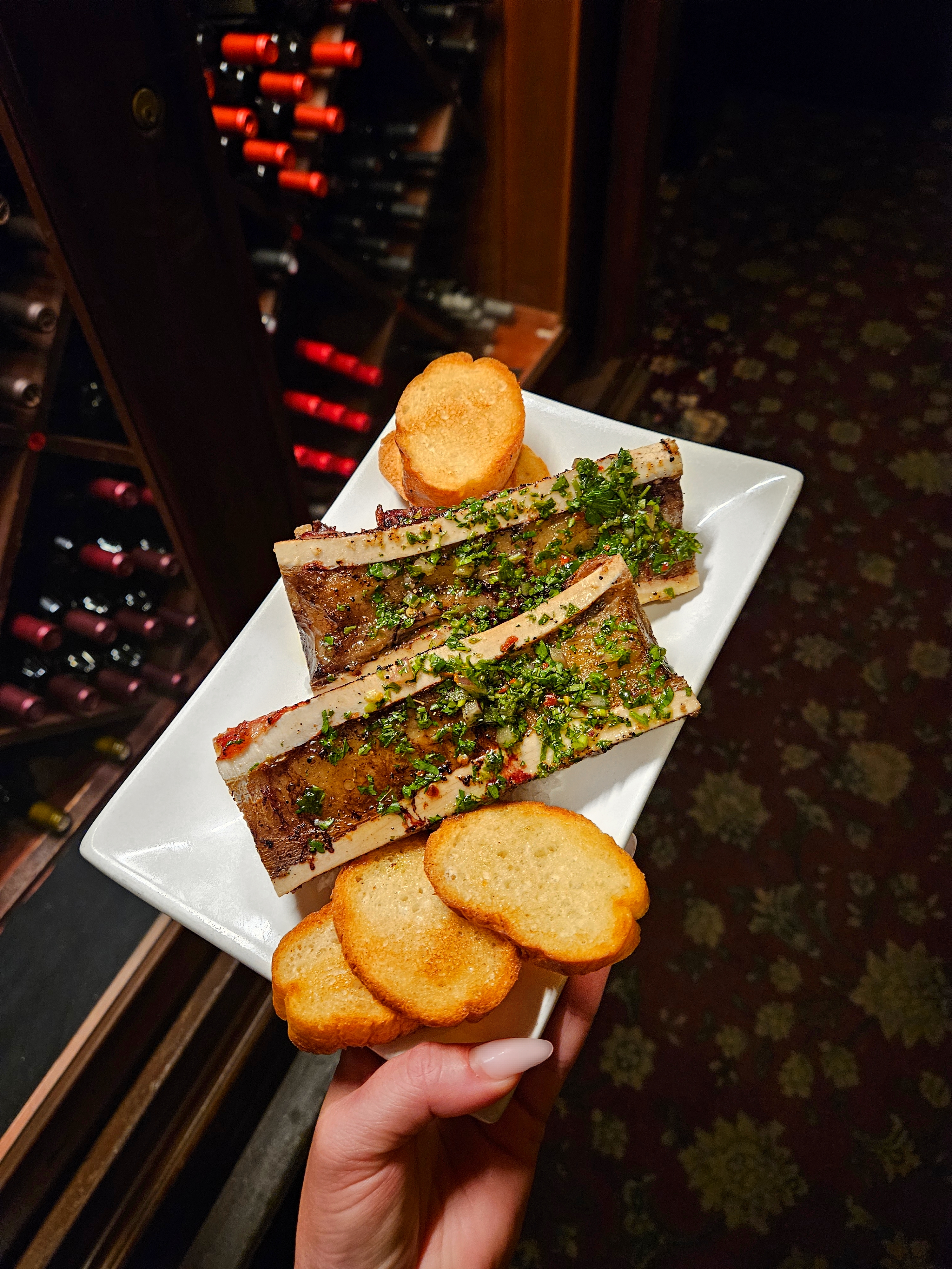 Oak-grilled steak with herb butter at The Butcher Shop